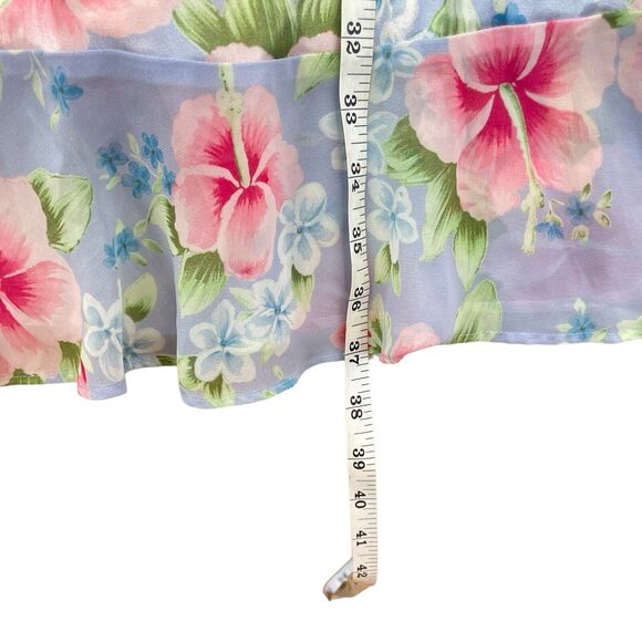 VTG Cabernet Satin Wrap Robe W/ Chemise Nightgown Sz L Floral Silky Romantic - Picture 6 of 14